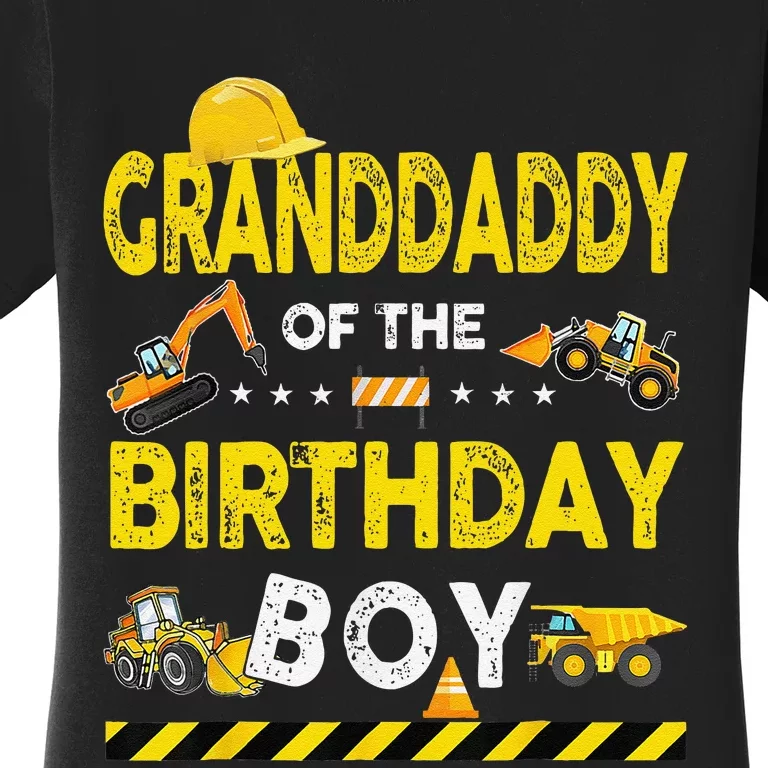 Granddaddy Of The Birthday Boy Construction Worker Birthday Women's T-Shirt