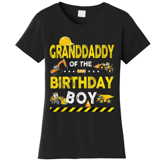 Granddaddy Of The Birthday Boy Construction Worker Birthday Women's T-Shirt