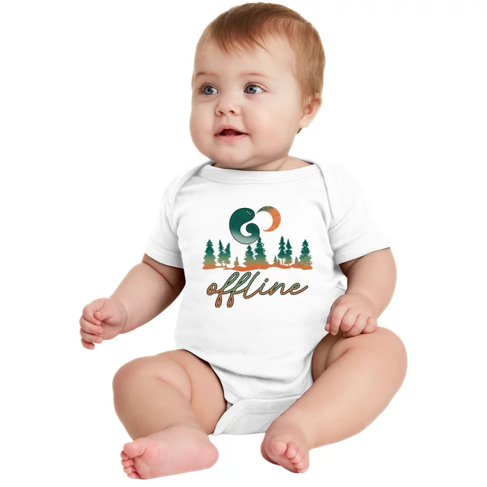 Go Offline Traveling Camping Hiking Outdoor Gift Baby Bodysuit