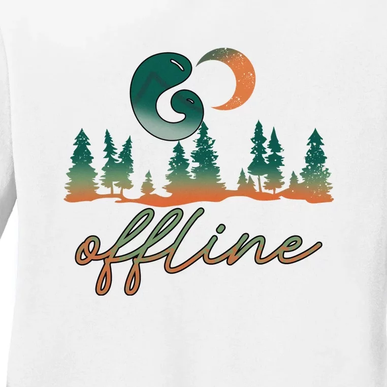 Go Offline Traveling Camping Hiking Outdoor Gift Ladies Long Sleeve Shirt