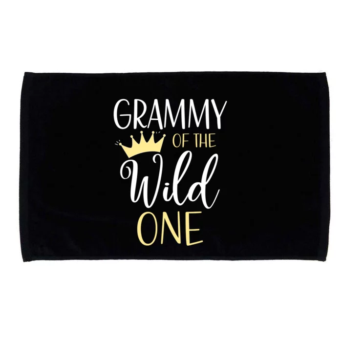 Grammy Of The Wild One First Birthday Matching Family Gift Microfiber Hand Towel