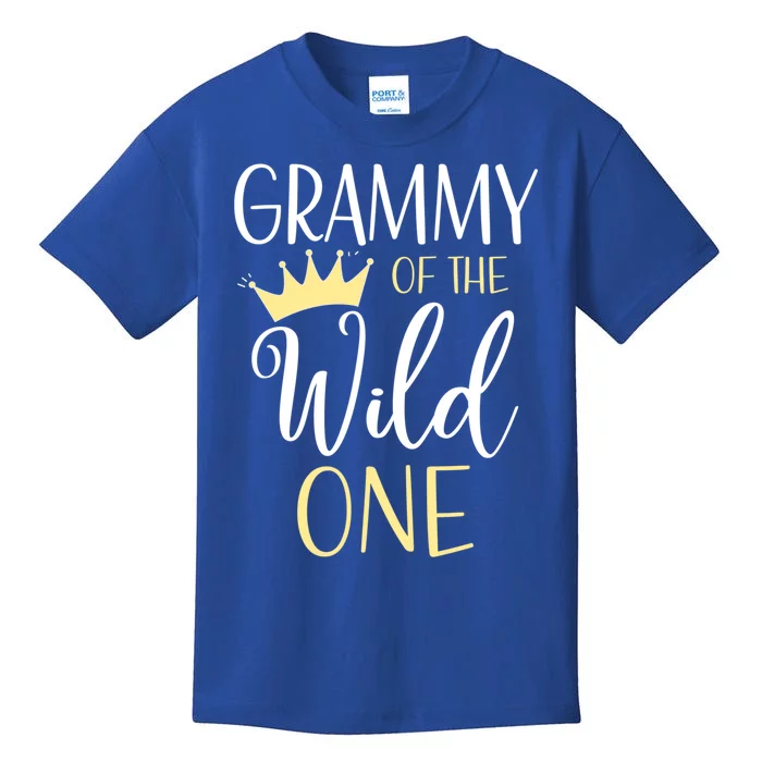 Grammy Of The Wild One First Birthday Matching Family Gift Kids T-Shirt