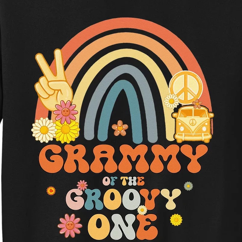 Grammy of the Groovy One Rainbow Boho Birthday Sweatshirt