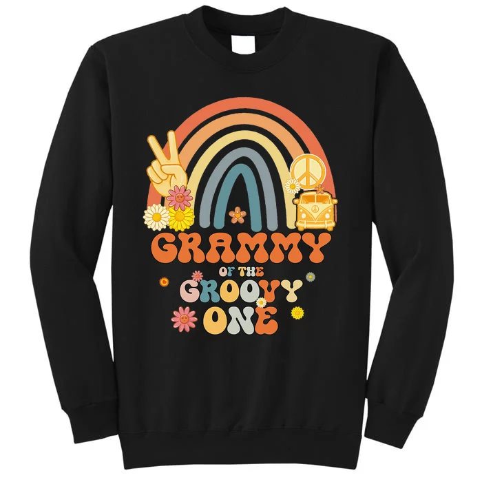 Grammy of the Groovy One Rainbow Boho Birthday Sweatshirt