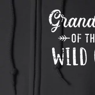 Grandma of the wild one daughter matching family Full Zip Hoodie