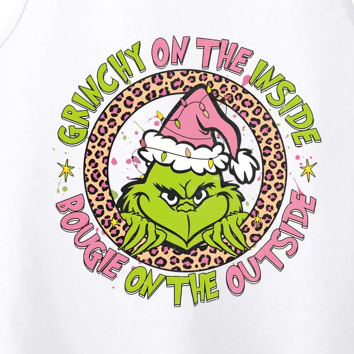 Grinchy On The Inside Boojee On The Outside Christmas Performance Tank