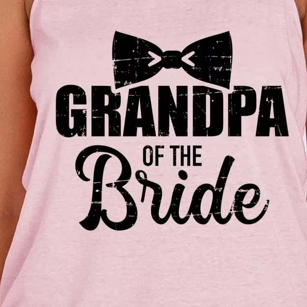 Grandpa Of The Bride Wedding Cute Gift Women's Knotted Racerback Tank