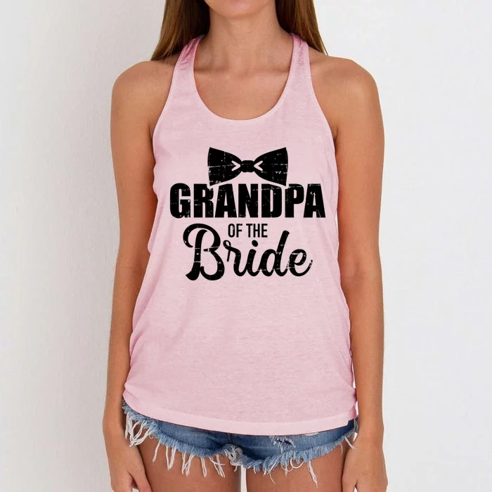 Grandpa Of The Bride Wedding Cute Gift Women's Knotted Racerback Tank