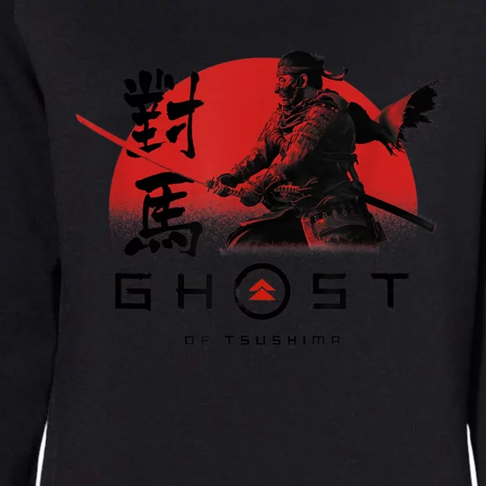 Ghost Of Tsushima Action Logo Womens California Wash Sweatshirt