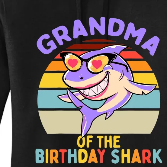 Grandma of the Shark Birthday Matching Family Women's Pullover Hoodie