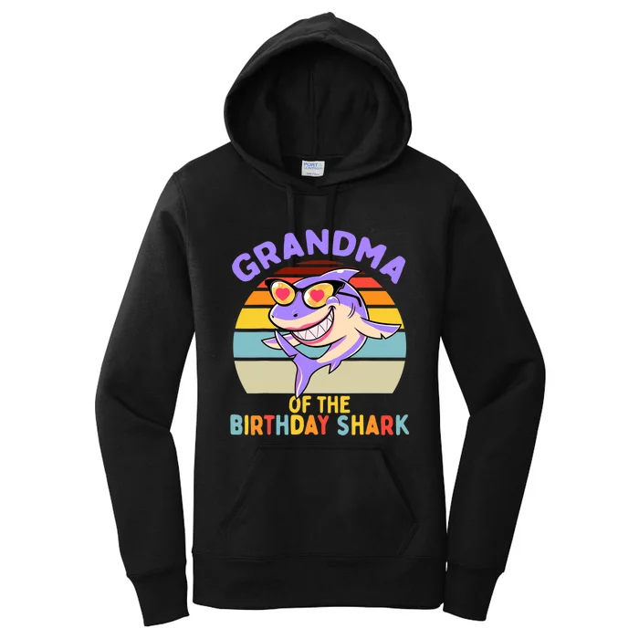 Grandma of the Shark Birthday Matching Family Women's Pullover Hoodie