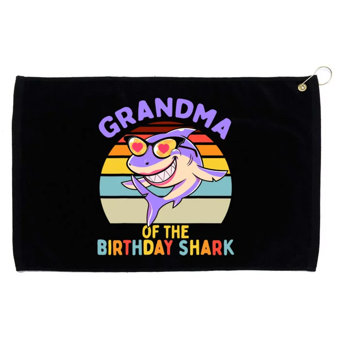 Grandma of the Shark Birthday Matching Family Grommeted Golf Towel