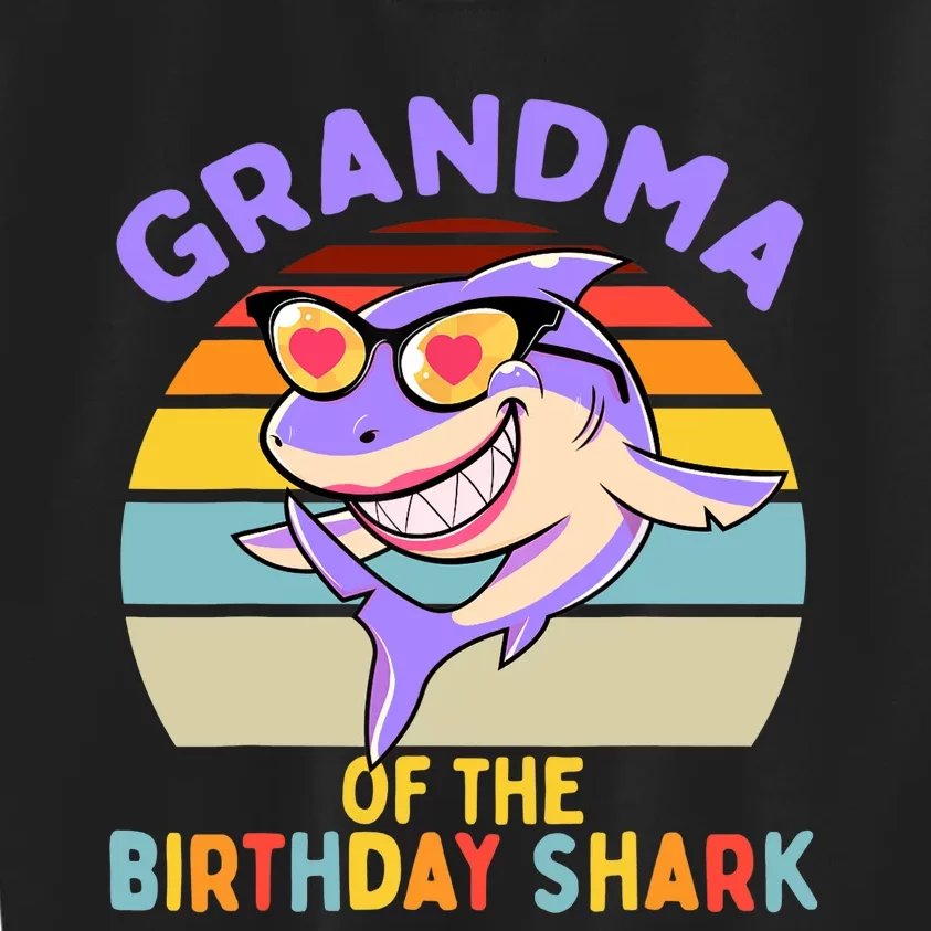 Grandma of the Shark Birthday Matching Family Kids Sweatshirt