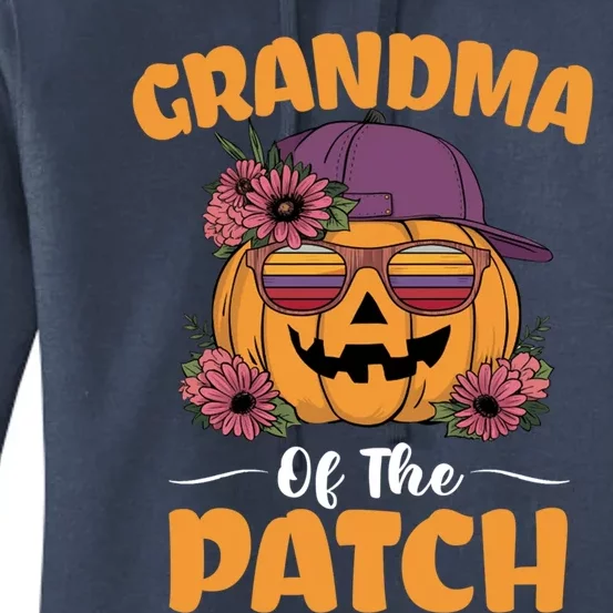 Grandma Of The Patch Pumpkin Halloween Family Matching Funny Women's Pullover Hoodie