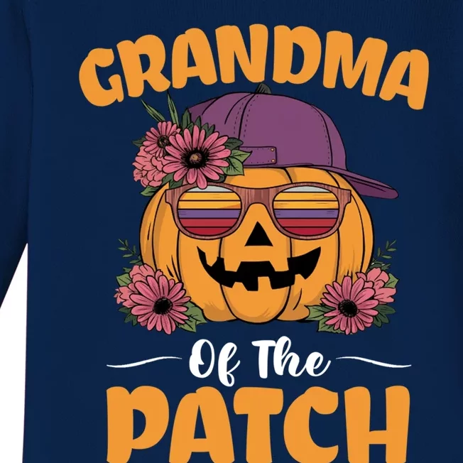 Grandma Of The Patch Pumpkin Halloween Family Matching Funny Baby Long Sleeve Bodysuit