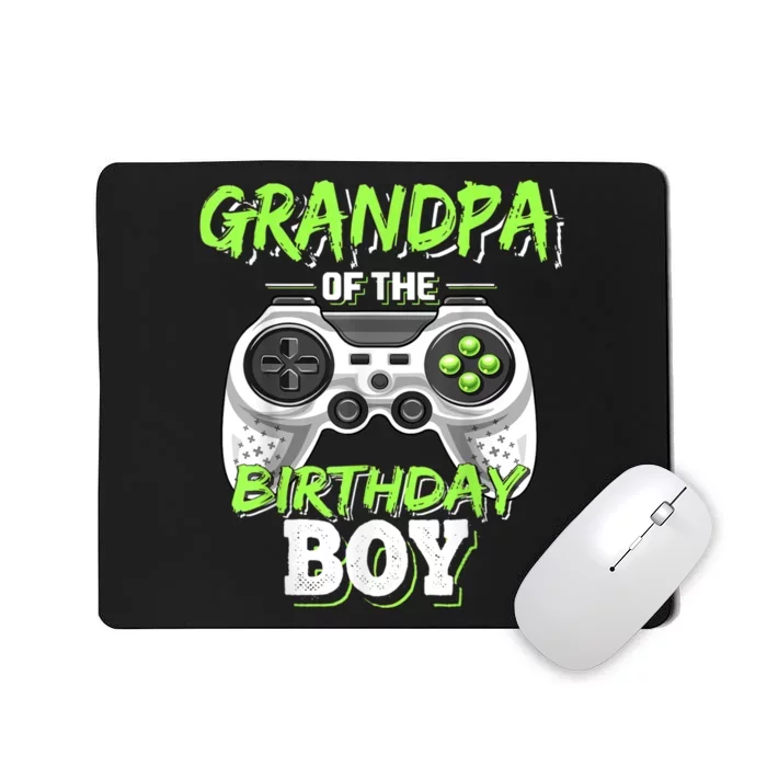 Grandpa Of The Birthday Boy Matching Video Game Birthday Mousepad