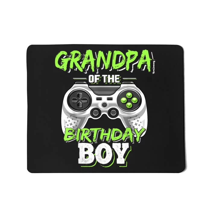 Grandpa Of The Birthday Boy Matching Video Game Birthday Mousepad