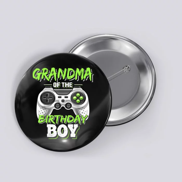 Grandma Of The Birthday Boy Matching Video Game Birthday Button