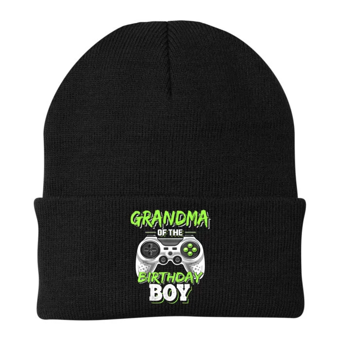 Grandma Of The Birthday Boy Matching Video Game Birthday Knit Cap Winter Beanie