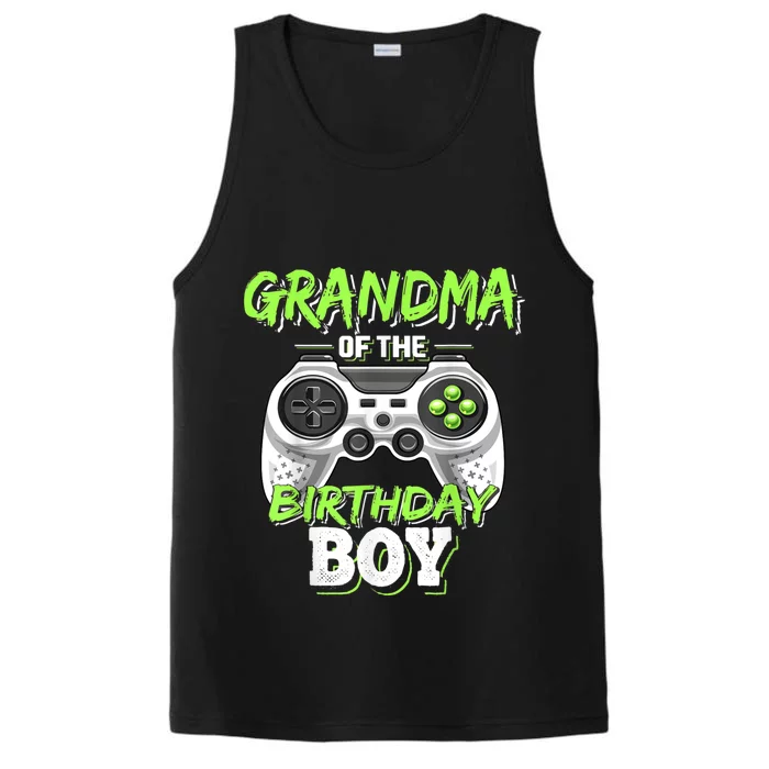 Grandma Of The Birthday Boy Matching Video Game Birthday Performance Tank