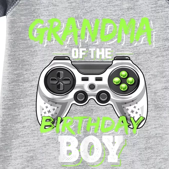 Grandma Of The Birthday Boy Matching Video Game Birthday Infant Baby Jersey Bodysuit