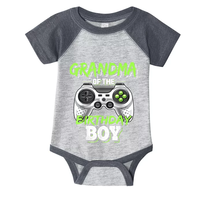 Grandma Of The Birthday Boy Matching Video Game Birthday Infant Baby Jersey Bodysuit