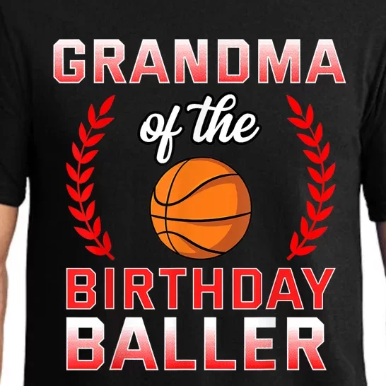 Grandma Of The Birthday Boy Basketball Bday Pajama Set