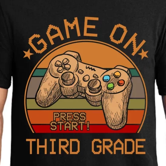 Game On Third Grade Back To School Gamer Funny Funny Gift Pajama Set