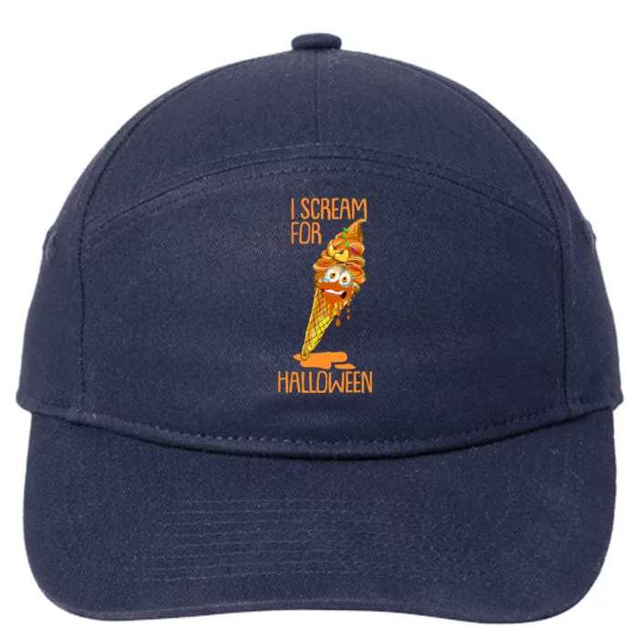 Boo-tifully Spooktacular Ice Cream Delights: Scream for Halloween! 7-Panel Snapback Hat