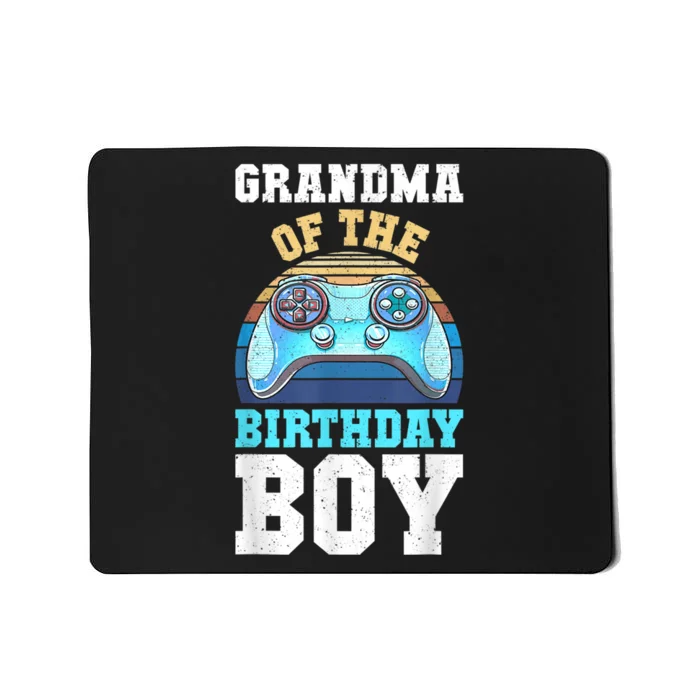 Grandma Of The Birthday Boy Matching Video Gamer Birthday Mousepad