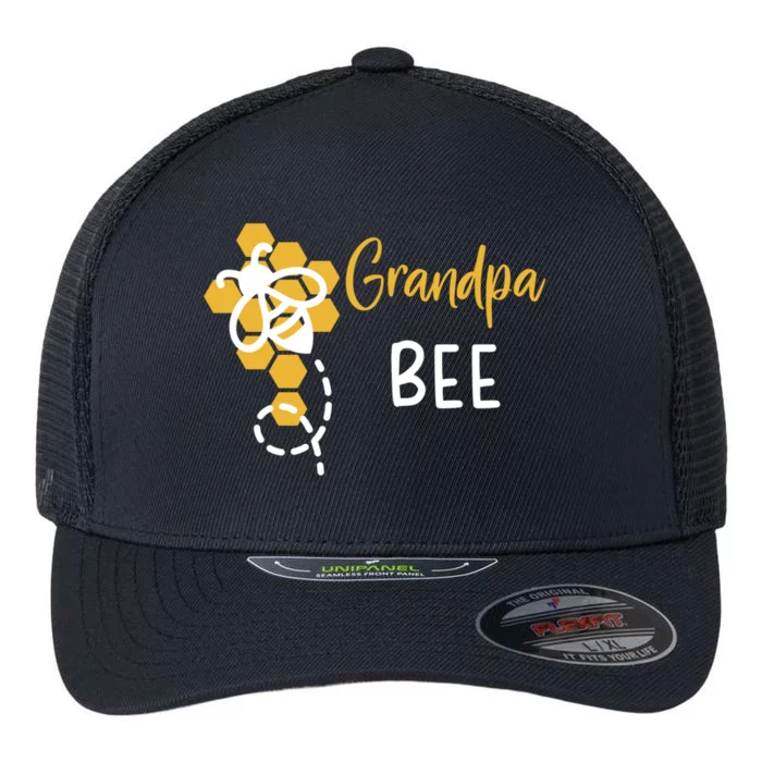 Grandpa Of The Bee 1st Birthday Outfit First Bee Day Family Gift Flexfit Unipanel Trucker Cap