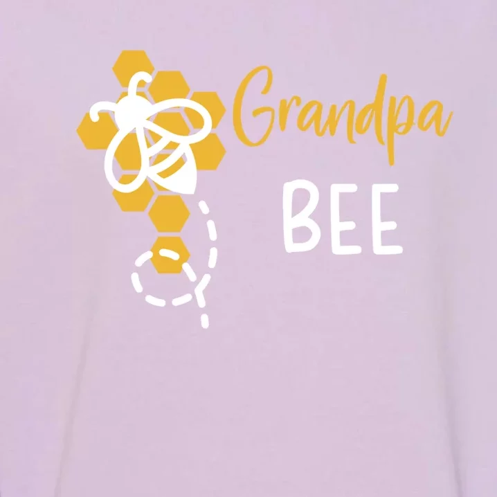 Grandpa Of The Bee 1st Birthday Outfit First Bee Day Family Gift Garment-Dyed Sweatshirt