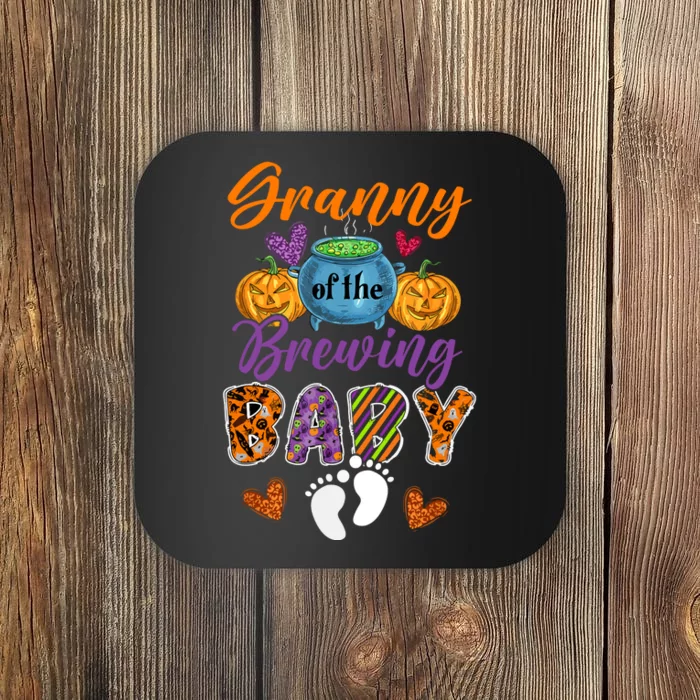 Granny Of The Brewing Baby Cute Pumpkin Funny Halloween Coaster