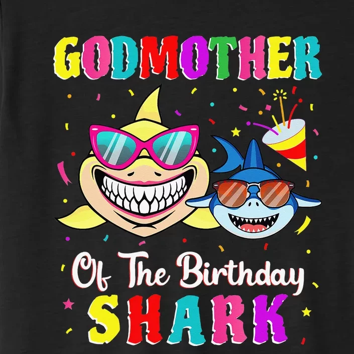 Godmother Of The Shark Birthday Family Birthday Godson ChromaSoft Performance T-Shirt