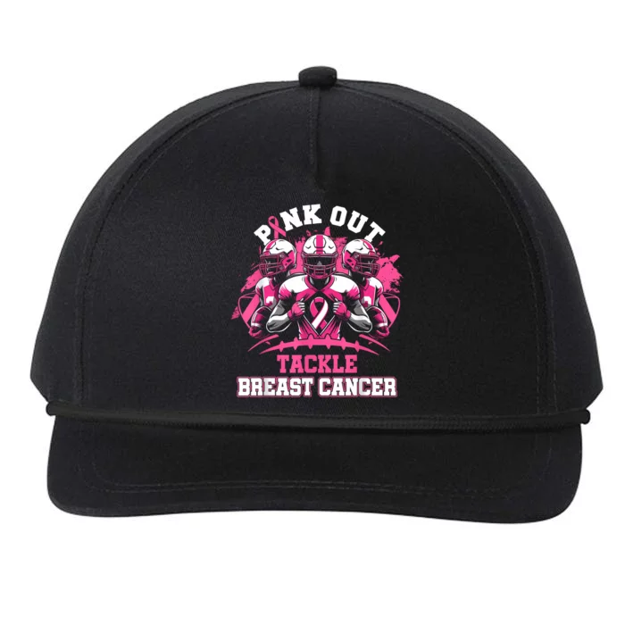 Gift Out Tackle Breast Cancer Awareness American Football Snapback Five-Panel Rope Hat