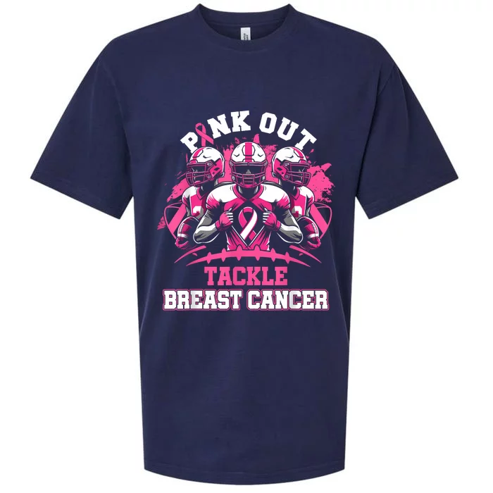 Gift Out Tackle Breast Cancer Awareness American Football Sueded Cloud Jersey T-Shirt