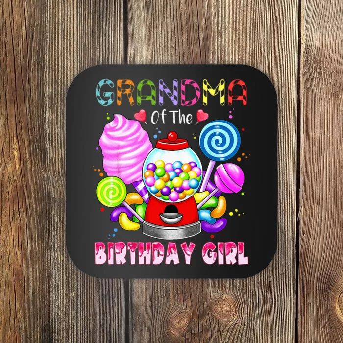 Grandma Of The Birthday Girl Candyland Candy Birthday Party Coaster