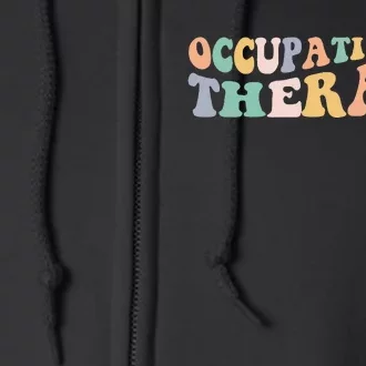 Groovy Occupational Therapy OT Therapist Full Zip Hoodie