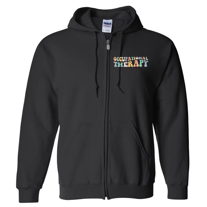 Groovy Occupational Therapy OT Therapist Full Zip Hoodie