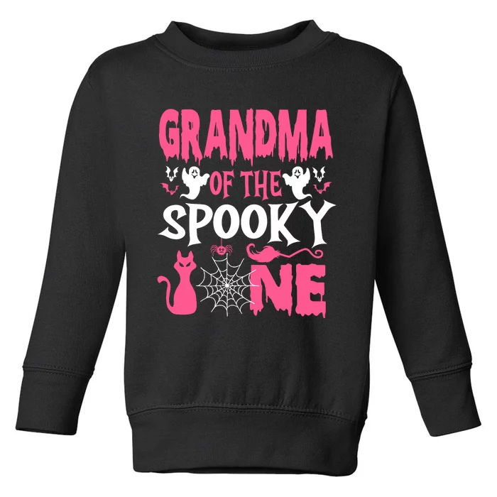 Grandma Of The Spooky One Halloween 1st Birthday Girl Toddler Sweatshirt