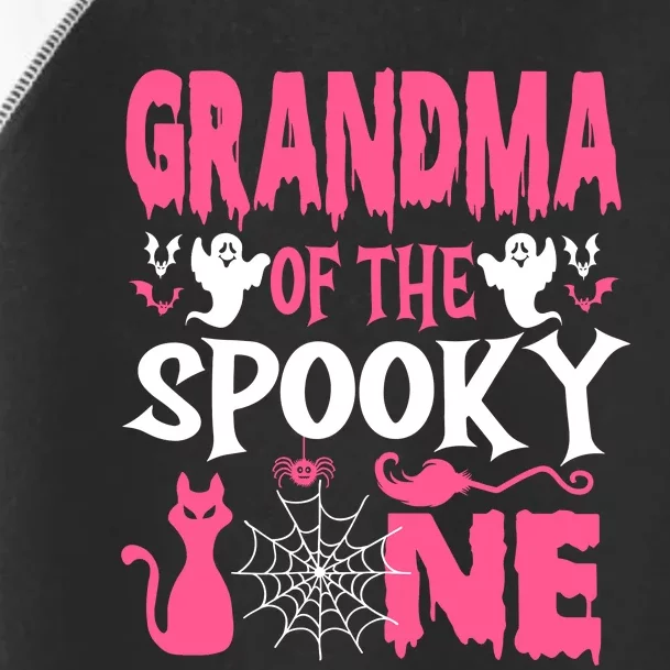 Grandma Of The Spooky One Halloween 1st Birthday Girl Toddler Fine Jersey T-Shirt