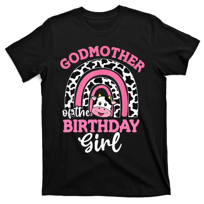 Godmother of The Birthday Farm Cow Mommy Mama 1st T-Shirt