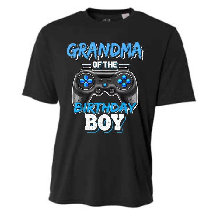 Grandma Of The Birthday Boy Matching Video Game Birthday Cooling Performance Crew T-Shirt