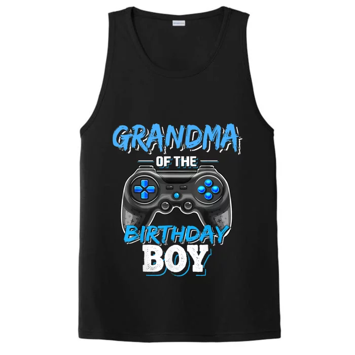 Grandma Of The Birthday Boy Matching Video Game Birthday Performance Tank