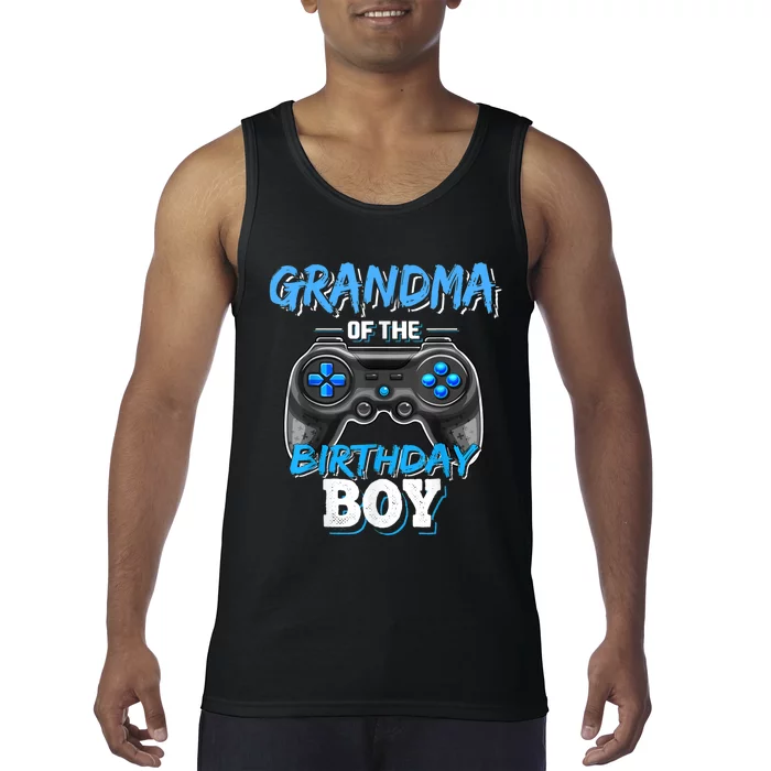 Grandma Of The Birthday Boy Matching Video Game Birthday Tank Top