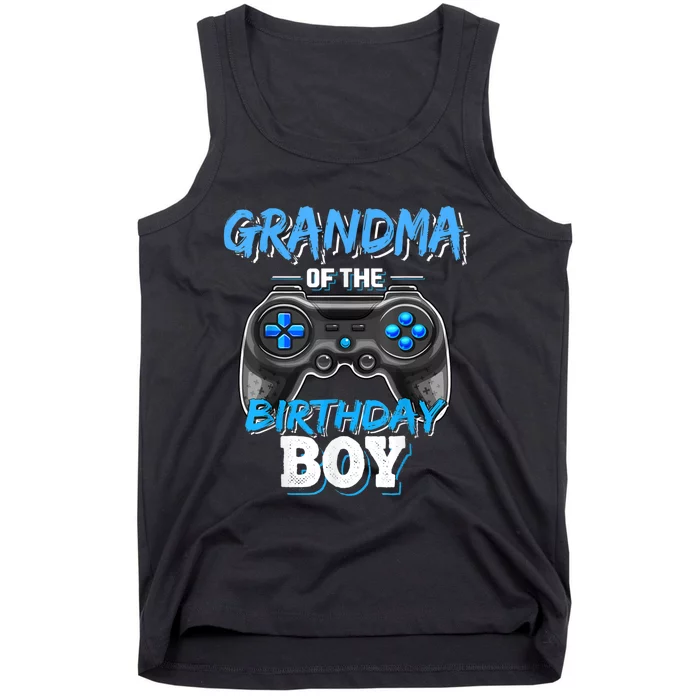 Grandma Of The Birthday Boy Matching Video Game Birthday Tank Top