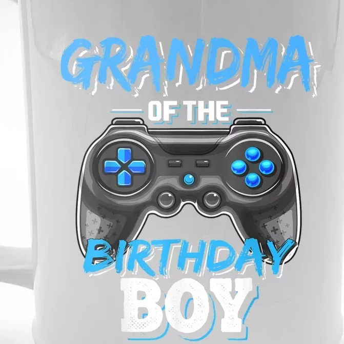 Grandma Of The Birthday Boy Matching Video Game Birthday Front & Back Beer Stein