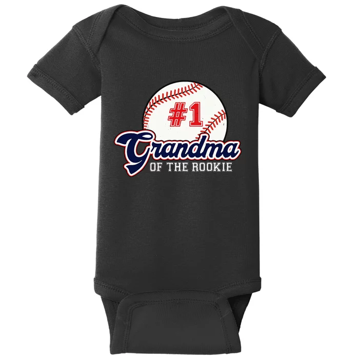 Grandma Of The Rookie Rookie Of The Year Baseball Nana Baby Bodysuit