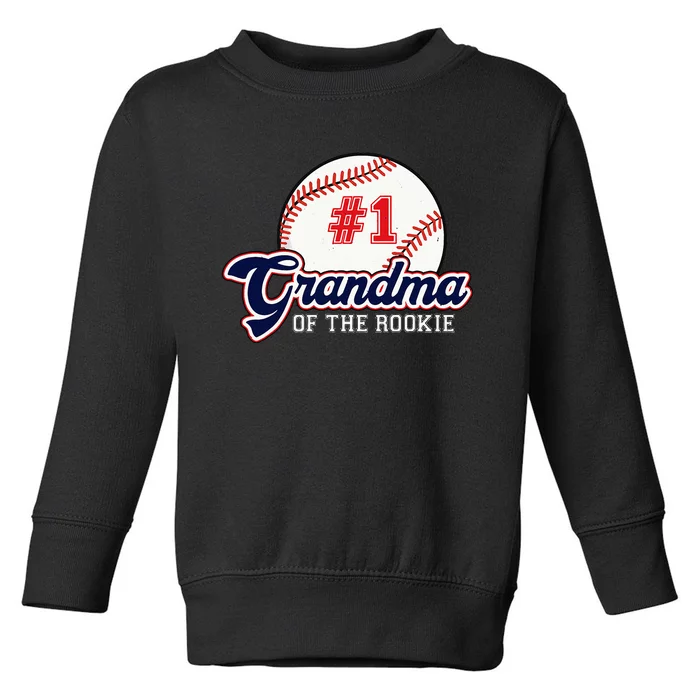 Grandma Of The Rookie Rookie Of The Year Baseball Nana Toddler Sweatshirt