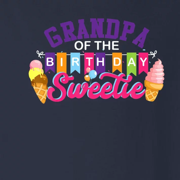 Grandpa Of The Birthday Sweetie Ice Cream Birthday Party Toddler Long Sleeve Shirt